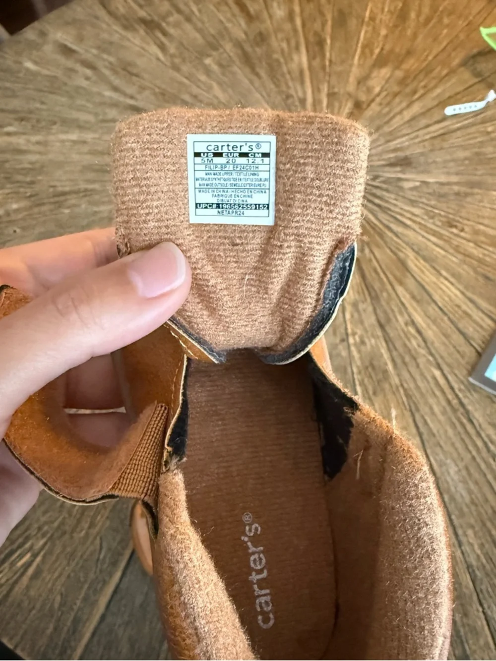 Carter's Toddler Boy Booties (never worn) Size 5